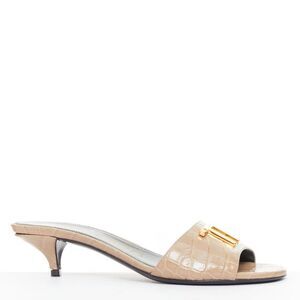 Tom Ford Croc Embossed Leather Sandal